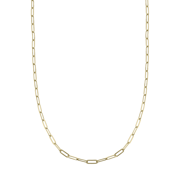 Gold Chain link Necklace for Women- dainty gold paperclip necklace