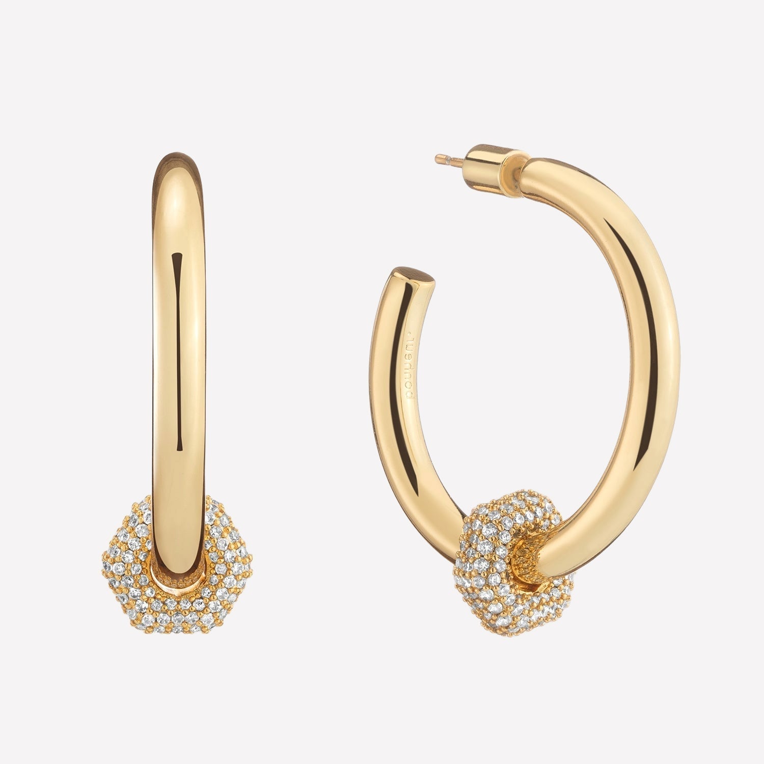 Poppy Hoop Earrings with Charm I Bonheur Jewelry – - Main Image