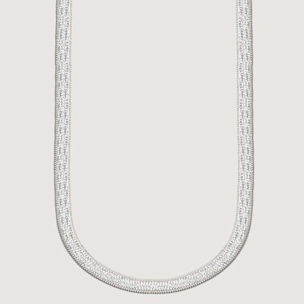 Sterling Silver Diamond Cut Chain-Diamond herringbone chain for women