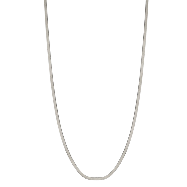Women's Silver Thin Herringbone Necklace-ladies herringbone necklace