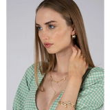 White Swarovski Crystal Bezel bracelet for women-New York Bracelet bezel