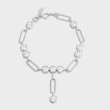 White Swarovski Crystal Lucky Charm Bracelet for women-New York Charm Bracelet