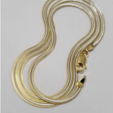 Diamond cut gold chain for women-18k gold herringbone necklace