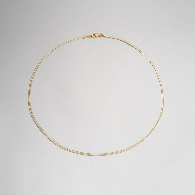Diamond cut gold chain for women-18k gold herringbone necklace