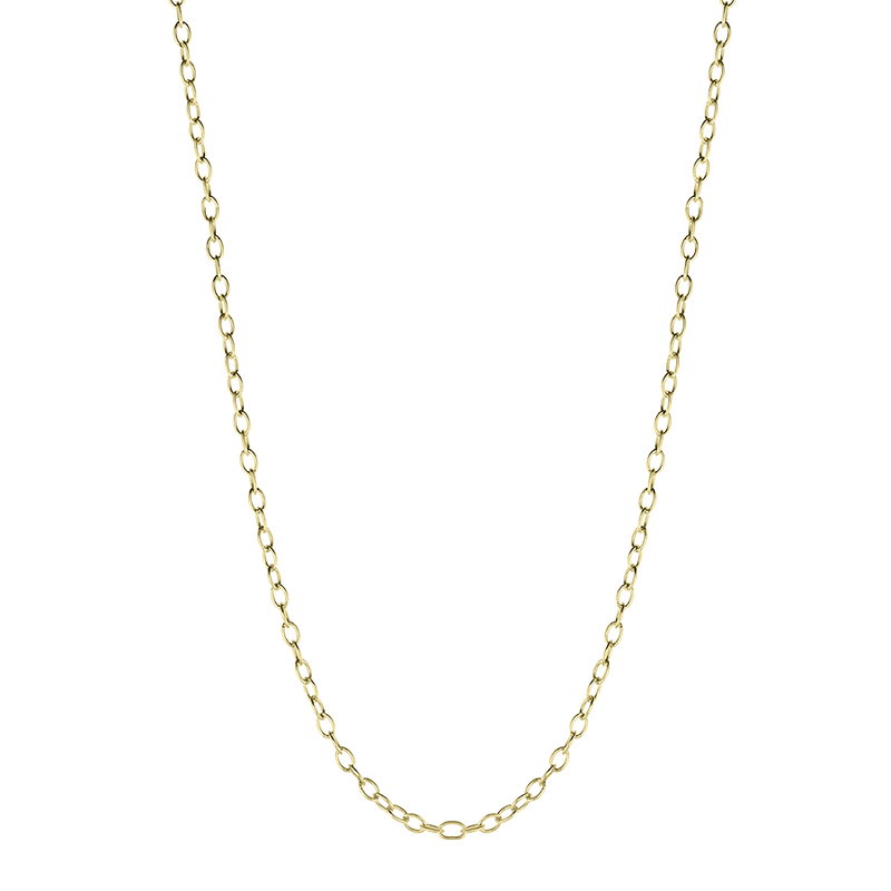 Chain Link Gold Necklace for Women- 18 inch womens necklace