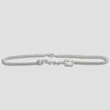 White Tennis Crystal Necklace for Women-tennis necklace and bracelet set
