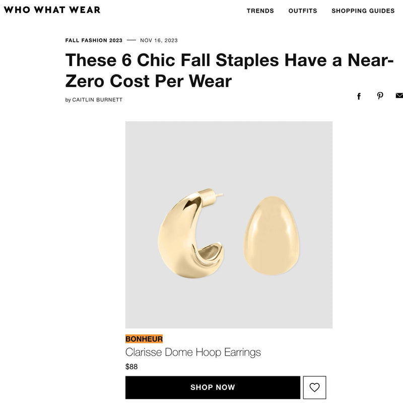Dome Hoop Earrings for Womens NYC
