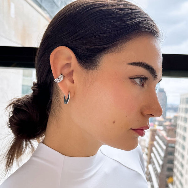 Hexagon Hoop Earrings-earrings for womens gold designs 