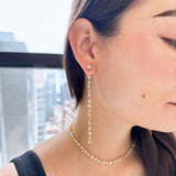 White Swarovski Crystal Ear Drop Earrings for women-sparkling drop earrings for wedding