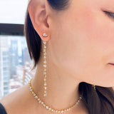White Swarovski Tennis Crystal Necklace-Waterproof tennis necklace womens