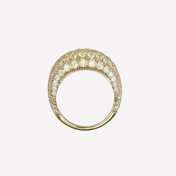 Pave Dome Ring for women-Swarovski Crystal bubble band ring