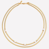 Swarovski Crystal Snake Chain Gold Necklace-wife necklaces