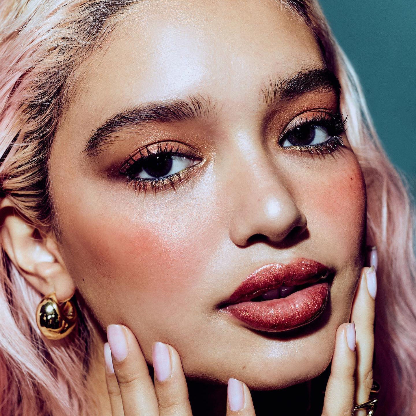 Women's Dome Hoops near me-Hollow dome hoops​ by Bonheur Jewelry NYC