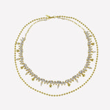 Crystal Beaded Necklace-Bead necklace women's