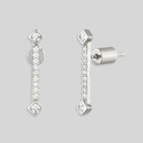 Crystal Stud Earrings for women-white Swarovski Crystal helix piercing jewelry stud