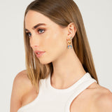 Enameled Earrings for women-Mixed enamel hoop earrings
