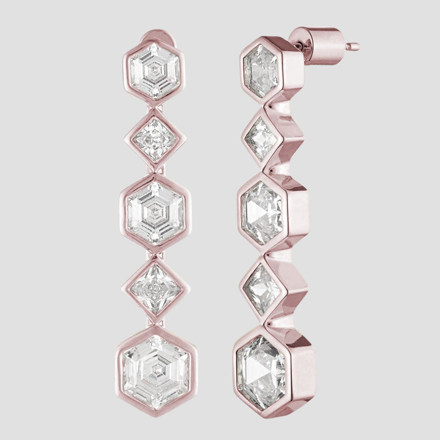 Women's Gem Drop Earrings near me-linear drop earrings gold