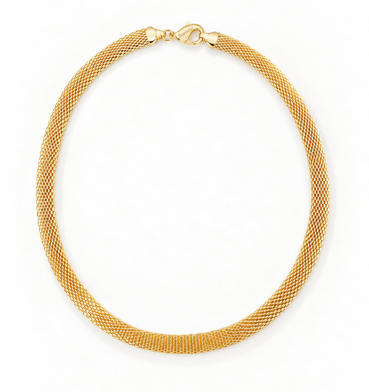 Claudine 16-inch gold mesh necklace