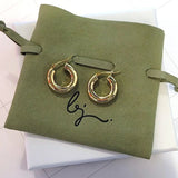 Thick Hollow Hoop Earrings for Women-donut hoop earrings for ladies