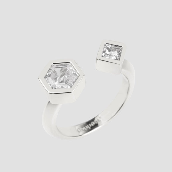 Swarovski Crystal Open Bezel Ring For Women-contemporary cocktail rings for women