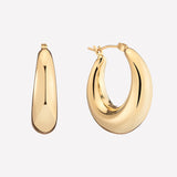 Latch Back Large Puffy hoops for Women-21st Birthday Earrings for her