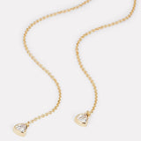 Swarovski Lariat Necklace for women-bezel-set dainty lariat necklace