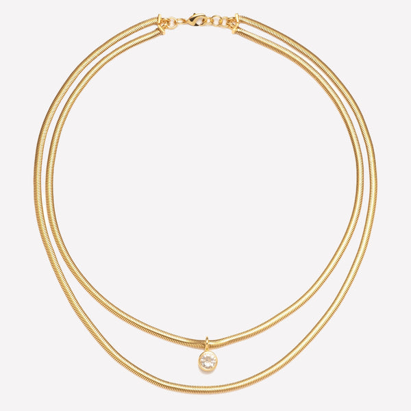 Gold Round Snake Chain-necklace to get my girlfriend