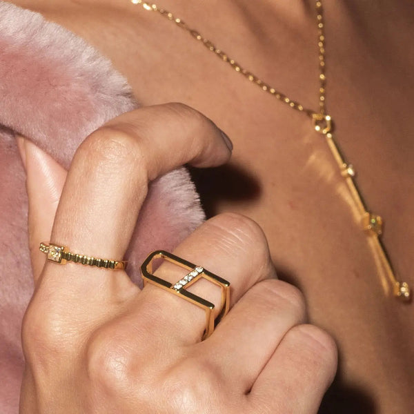 Women's Ridge Gold RIng-waterproof ring minimalist
