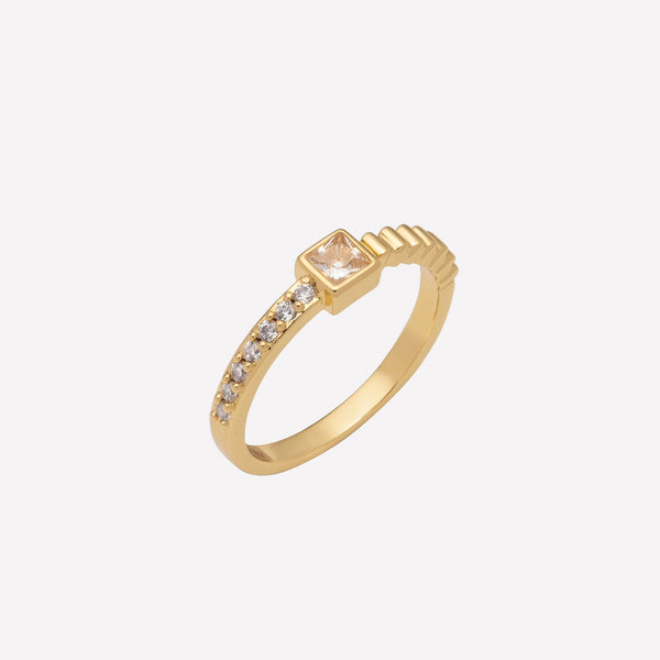 Women's Ridge Gold RIng-waterproof ring minimalist