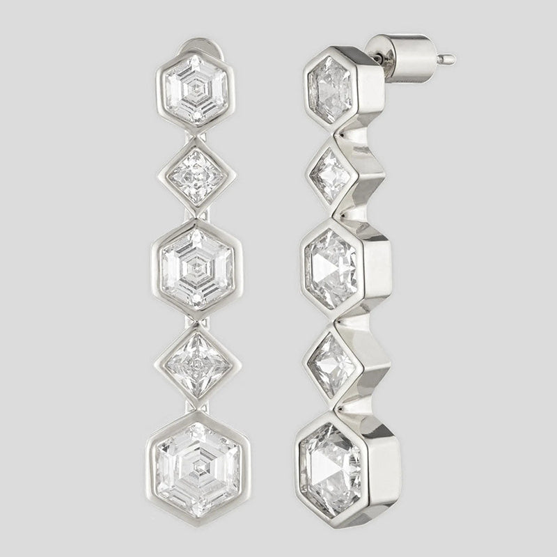 Crystal Linear Drop Earrings -jewelry store broadway