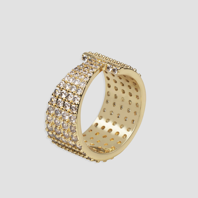 Asymmetrical Ring for women-Swarovski crystal jeweled ring