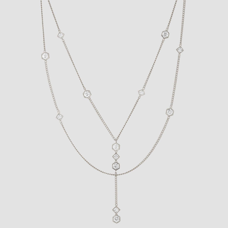 Women's Swarovski Crystal Bezel Strand Necklace-best necklaces for wife