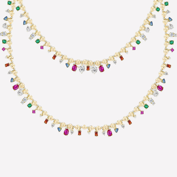 Swarovski crystal Multi Color necklace for women-colored necklaces