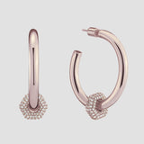 Large hoop earrings with charm-women's large hoop earrings 