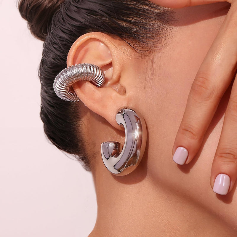 Thick Ear Cuffs for Women- earring cuff set