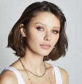 Bezel-Set Swarovski Crystal Charm Necklace for women-NYC charm necklace
