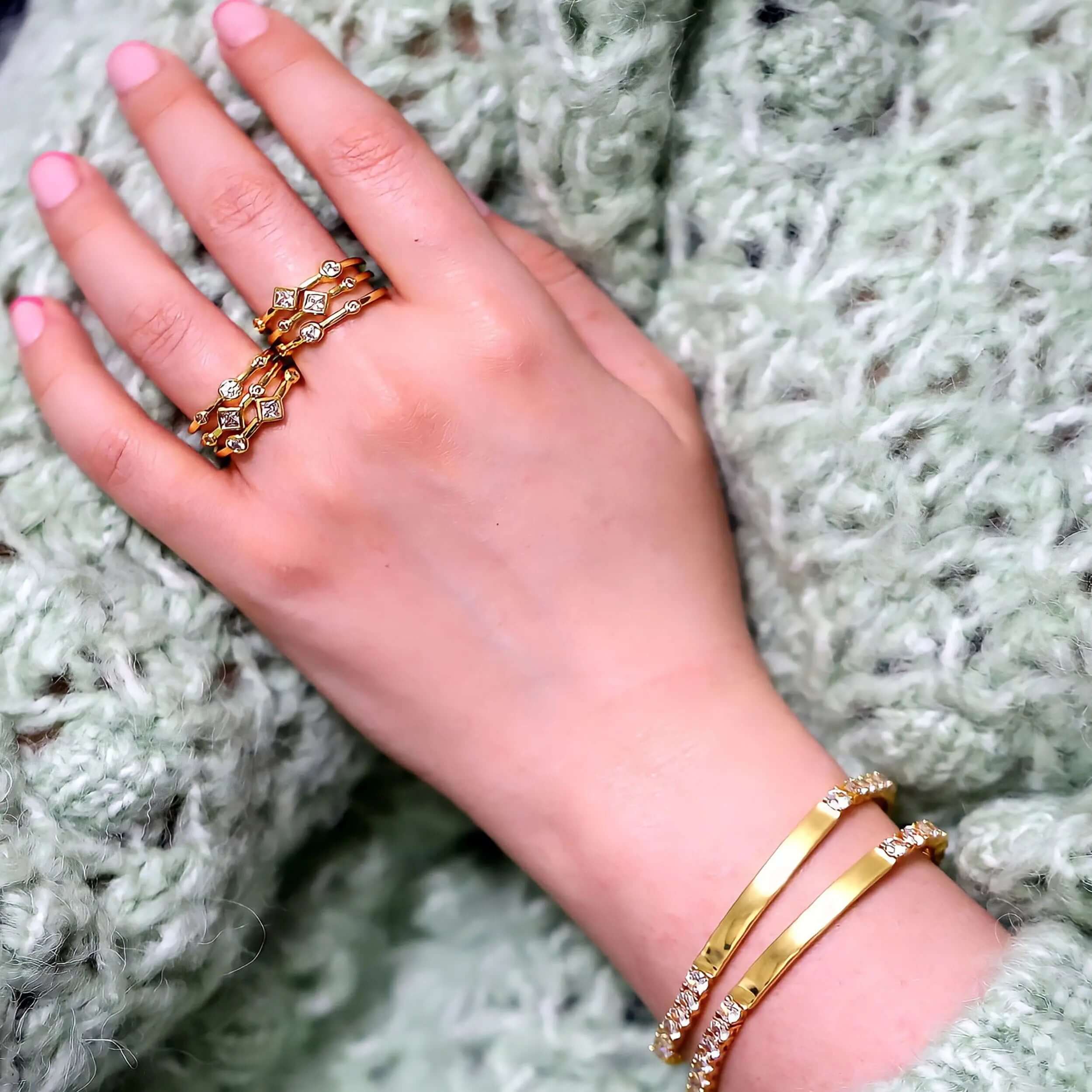 Women's 7 inch tennis bracelet by Bonheur Jewelry NYC-Swarovski crystal tennis bracelet for small wrists