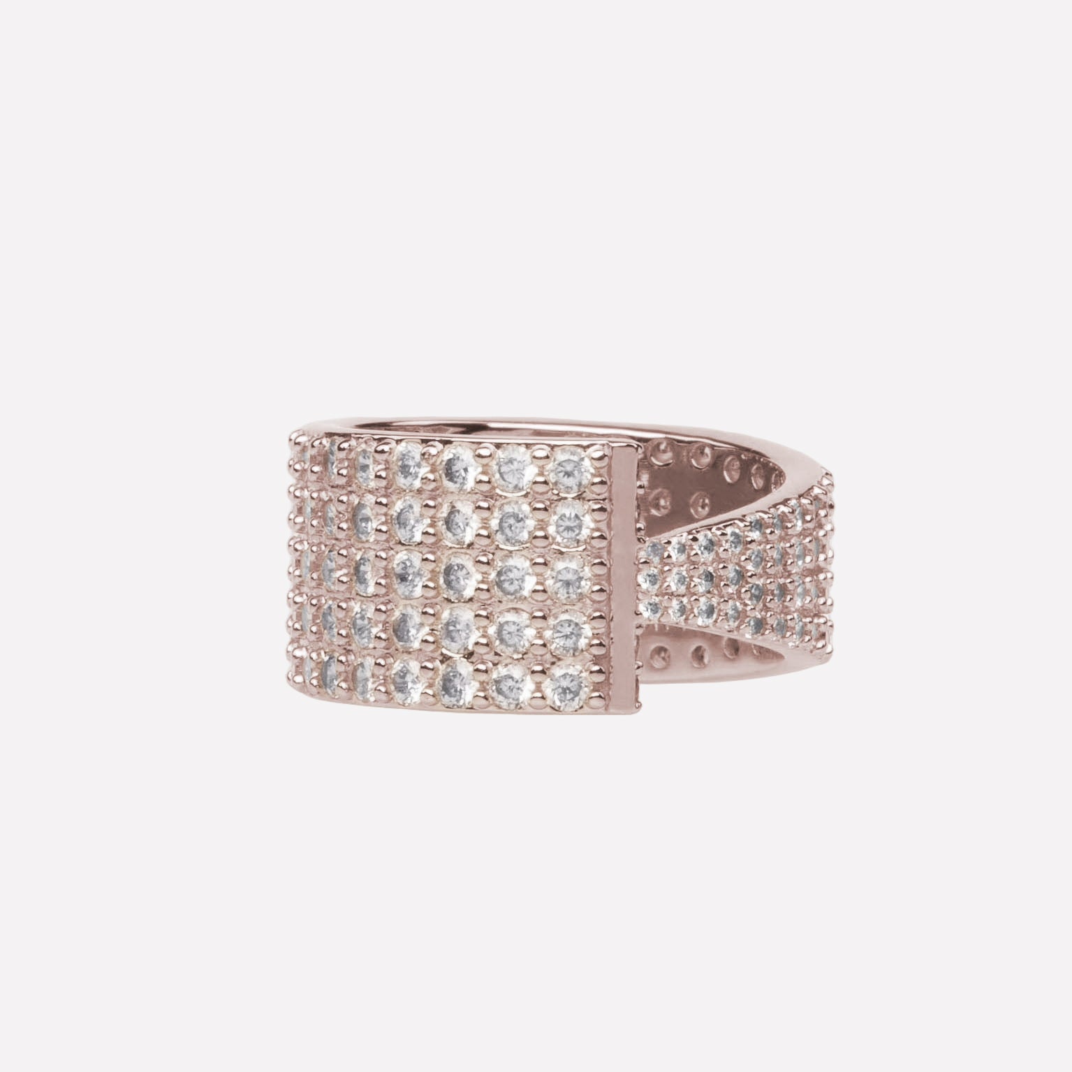 Women's Asymmetrical Ring by Bonheur Jewelry NYC-White Swarovski gold and stone rings​​ near me