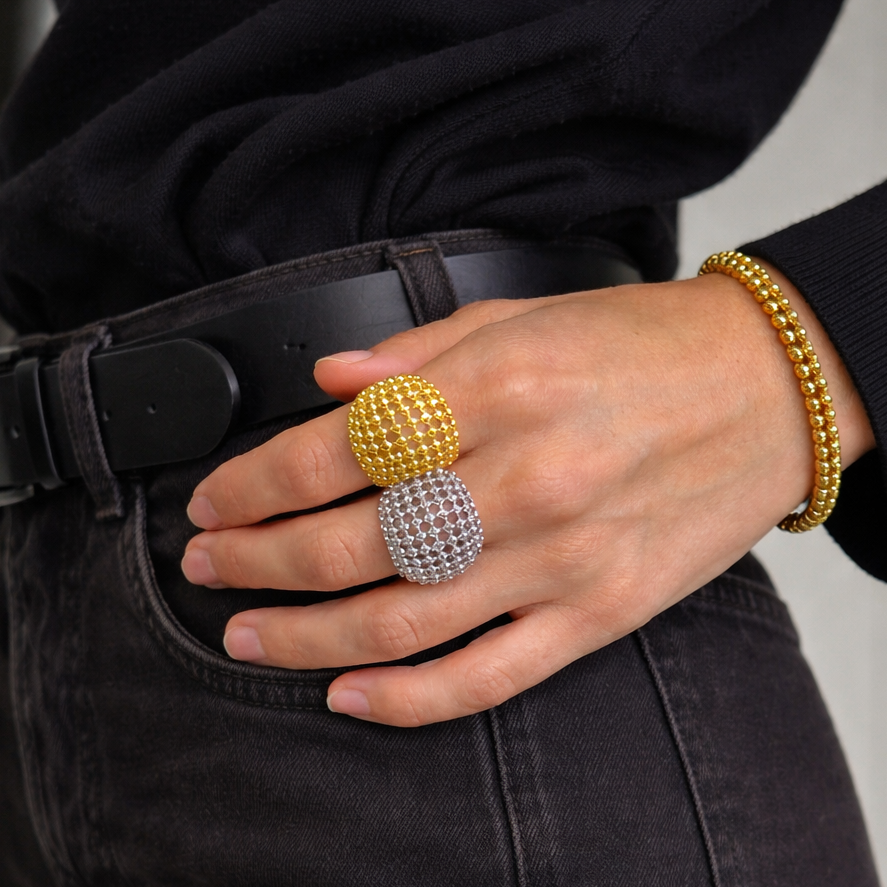 Women's Beaded Ring by Bonheur Jewelry NYC
