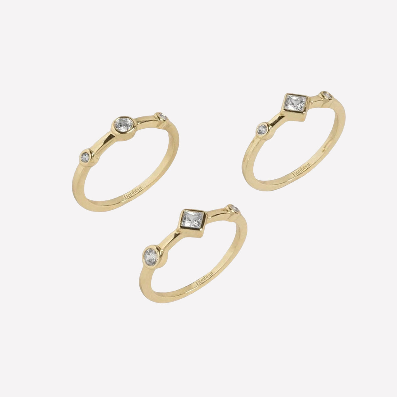 Bridgette Bezel Set Rings