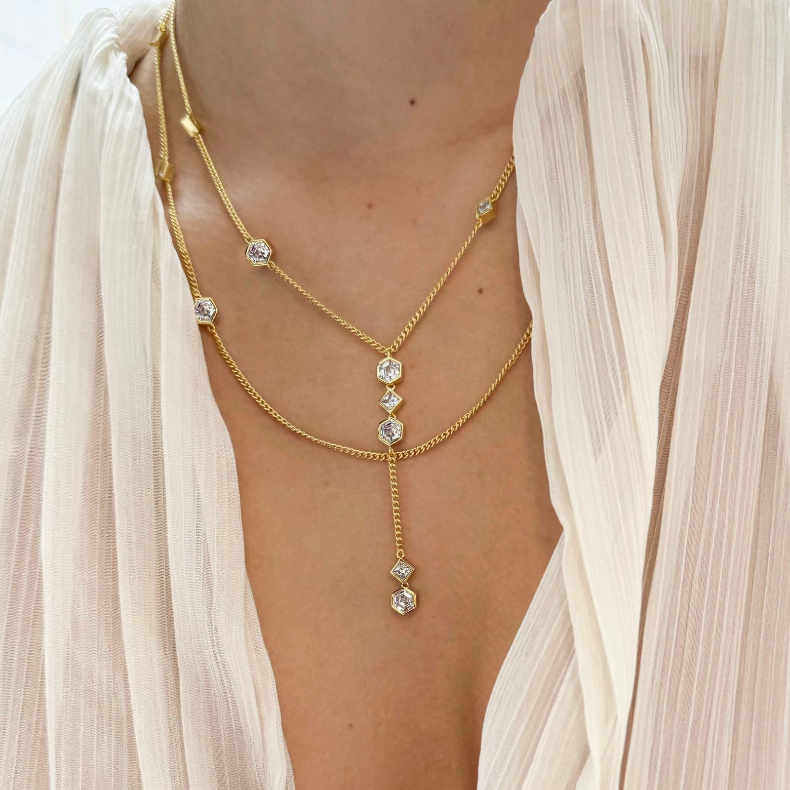 Morgane Bezel Strand Necklace