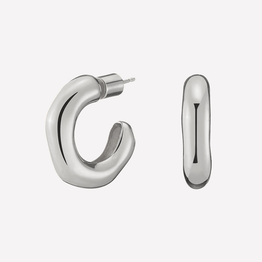 Women's Bubble Hoop Earrings gold-post-back hollow gold bubble earrings near me