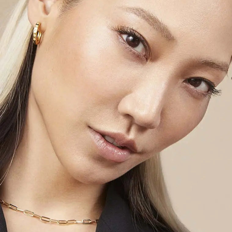 Womens Chain link Necklace for Women- dainty gold paperclip necklace by Bonheur Jewelry NYC