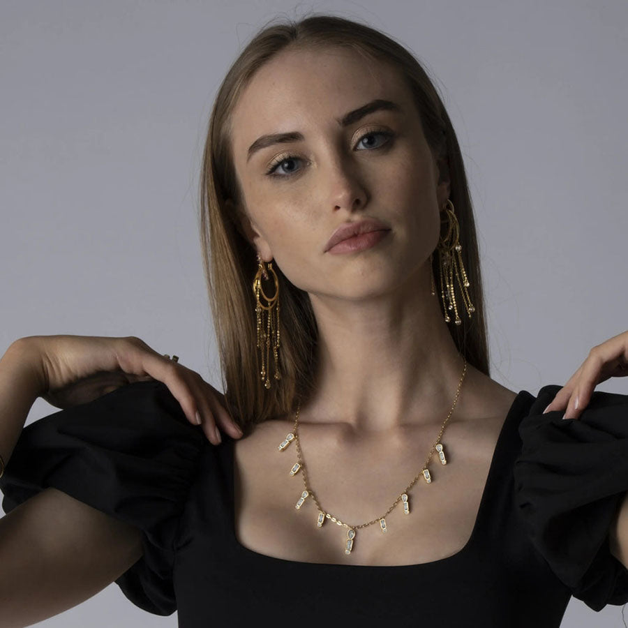 Women's Charm Chain Necklace by Bonheur Jewelry-new york charm necklace near me