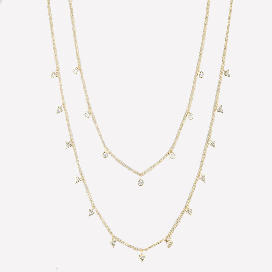 Women's Charm Necklace by Bonheur Jewelry NYC-multi layered crystal necklace near me