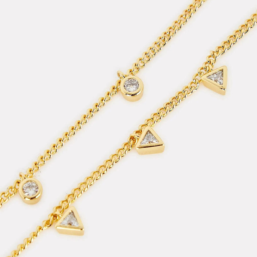 Women's Charm Necklace by Bonheur Jewelry NYC-multi layered crystal necklace near me