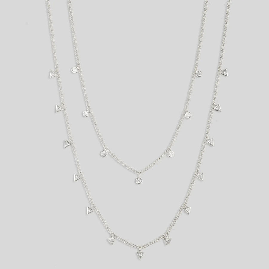 Women's Charm Necklace by Bonheur Jewelry NYC-multi layered crystal necklace near me