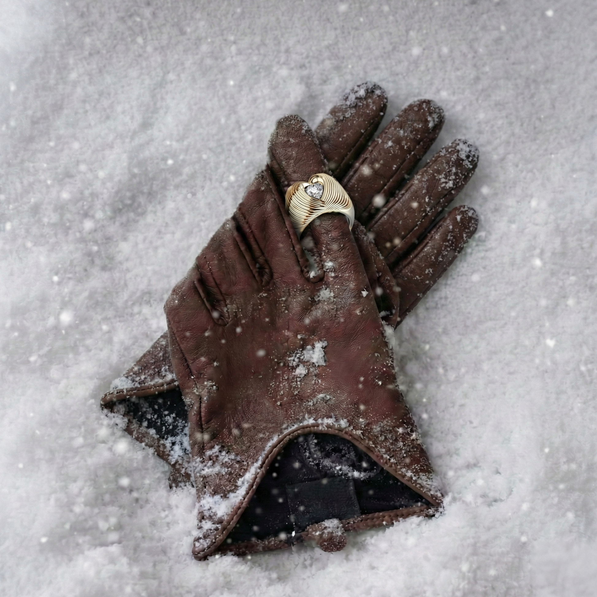 Womens Chunky Heart Ring by Bonheur Jewelry NYC-Big Heart Ring for Women
