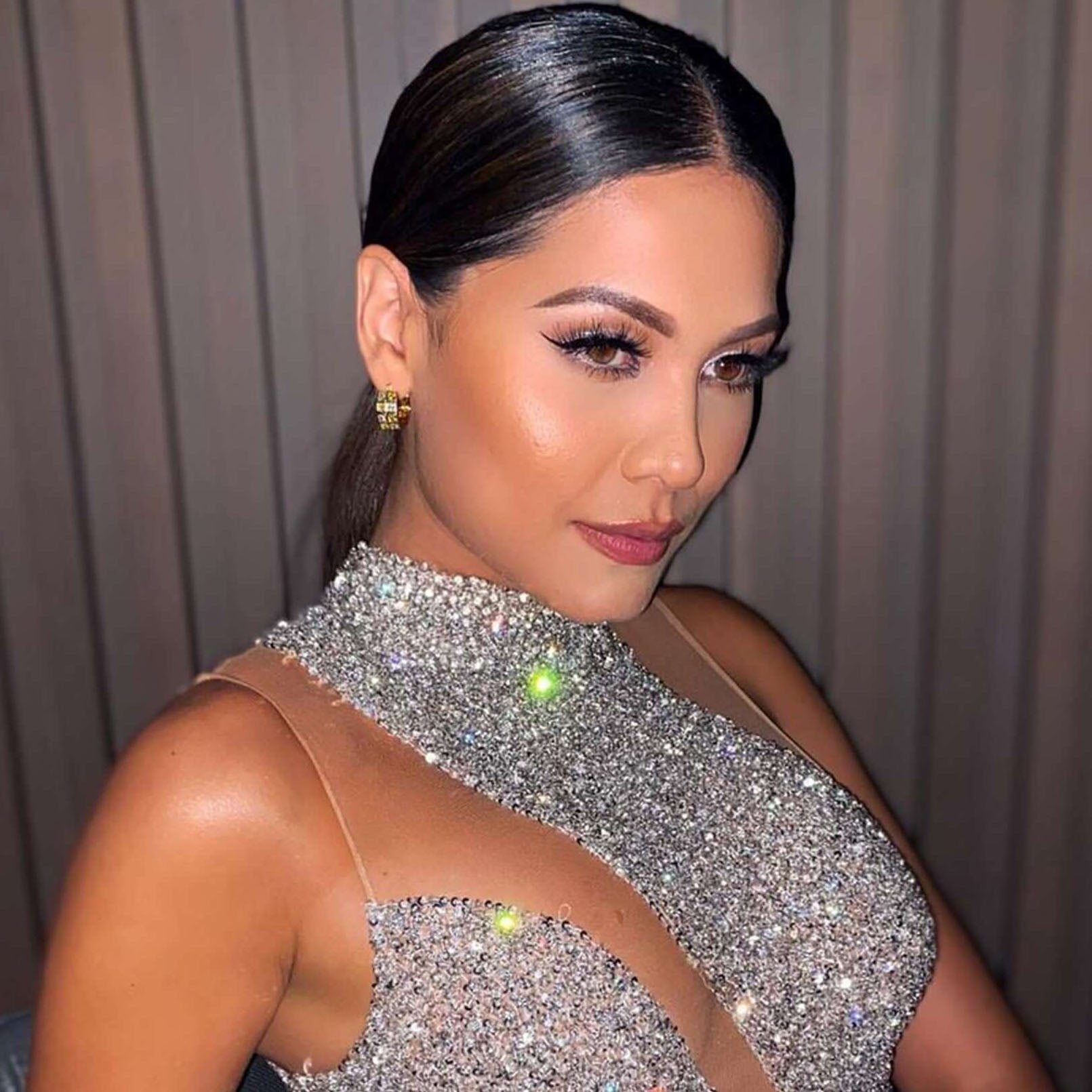 Women's Chunky Huggie Hoops by Bonheur Jewelry NYC-Swarovski crystal nickel free hoop earrings​ near me 