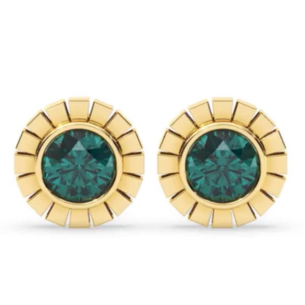 Womens Circle Stud Earrings by Bonheur Jewelry NYC-flat stud earrings​ near me
